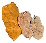Alder fireplace logs in mesh bags: 40 cm logs in a 60 L bag, 30 cm in a 40 L bag and 25 cm in a 20 L bag