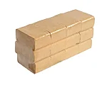 Light RUF wood briquette, 10 kg pack with 12 blocks in transparent wrapping.