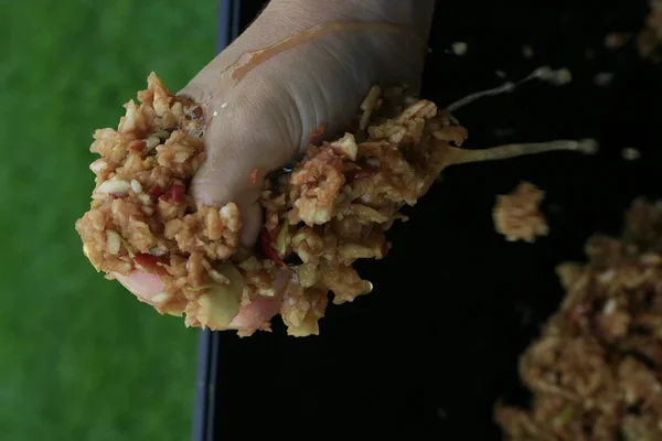 krossade äpplen Fruit shark