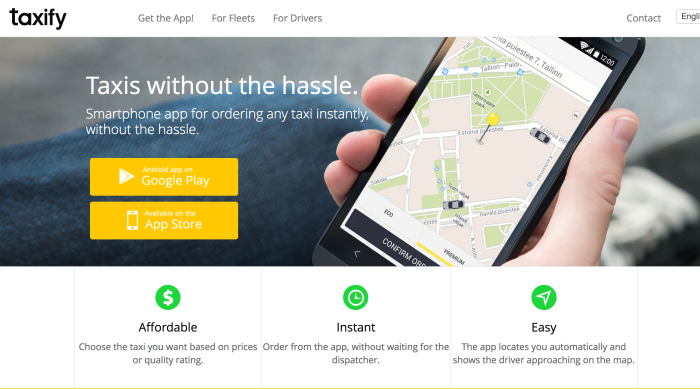 Teenusedisain, Disainiauhinnad, taxify