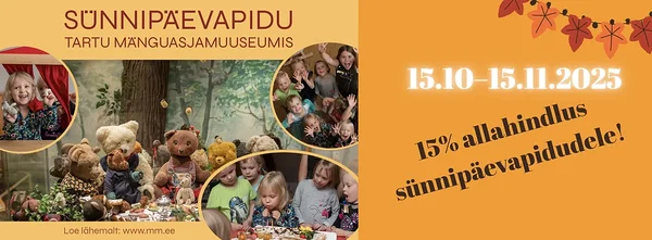 soodusbanner, 15% allahindlust sünnipäevapeole