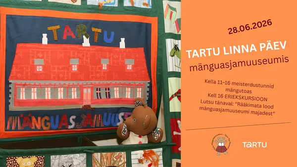 Tartu linna päeva plakat lapivaiba ja karu lillekäpaga