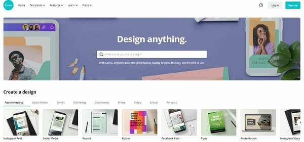 Canva is great for startups because anyone can make beautiful designs for free