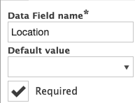required data fields
