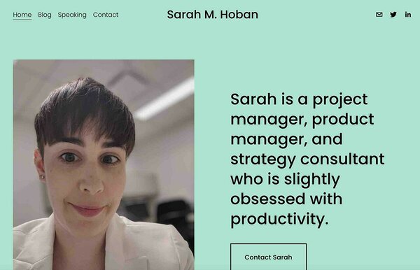 Sarah Hoban is a project manager who writes reviews, gives advice, and helps new and seasoned PMs