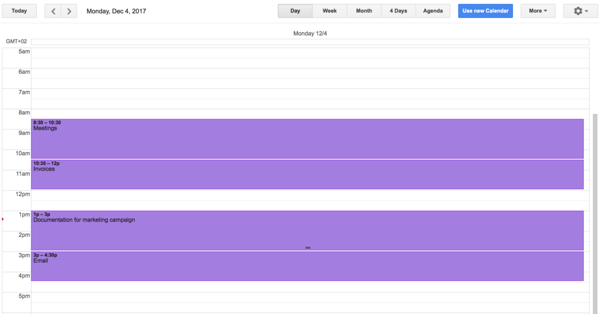 Gantt Chart Google Calendar