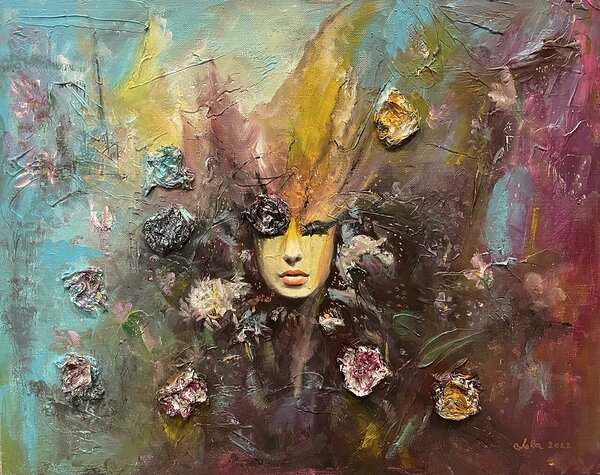 Galene 2022 acrylic/oil on canvas 80x100cm