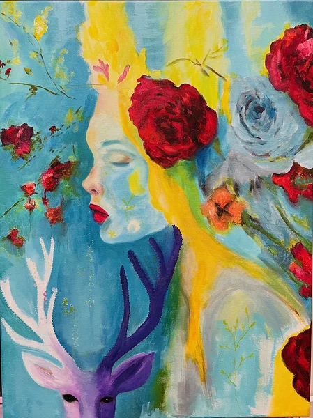 UNUSTATUD KEVAD 2025 akrüül lõuendil 60x80cm