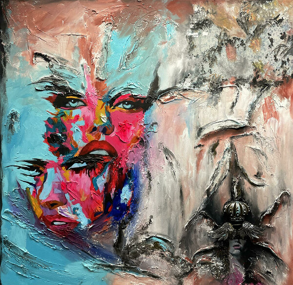 SÜGAVIK, 2021 acrylic on canvas 100x100 cm