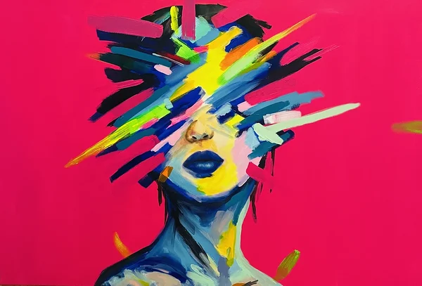 "Copacabana lips" 2026 akrüül 80x120cm