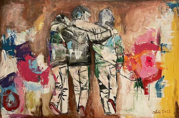 Lapsepõlv on ilus aeg 2022 acrylic on canvas 120x80cm