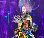 "Nebula muusa" 2026 akrüül/segatehnika 120x100cm