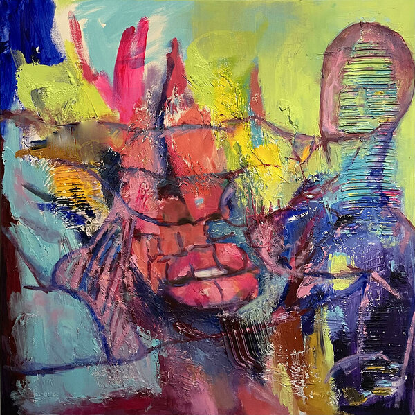 Big Bad Pants, 2022 acrylic on canvas 100x100cm