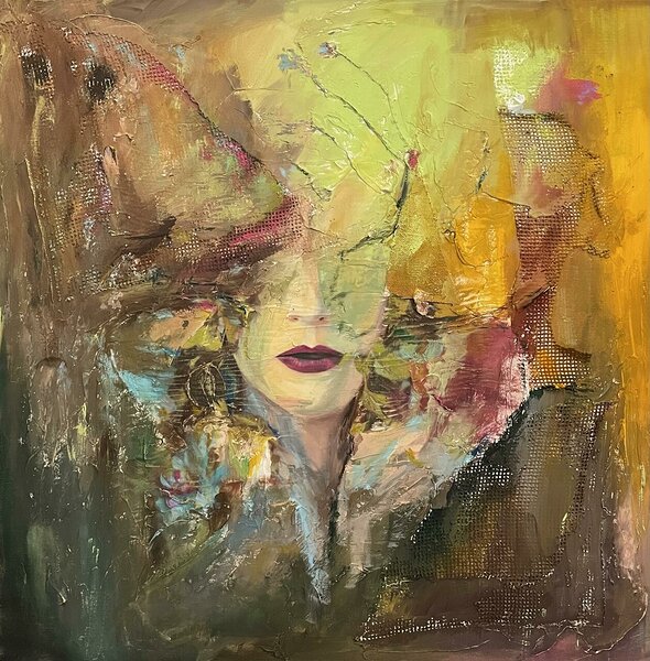 Summer in Rome 2022 acrylic on canvas 100x100cm