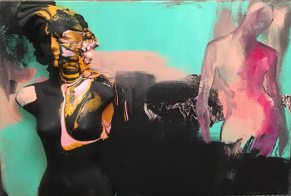 2019 acrylic on canvas/mixed media 120x80 cm