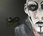 Dark side, 2018 acrylic on canvas/mixed media 120x80 cm