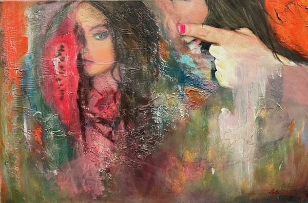 Fly Me To The Moon 2022 acrylic on canvas 120x80cm