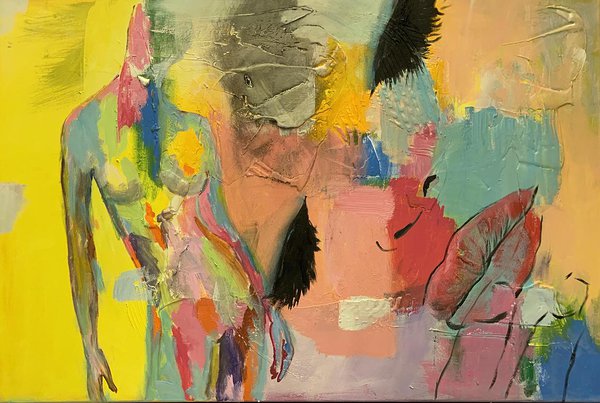 Õhevil on huuled, 2019 acrylic on canvas 120x80 cm