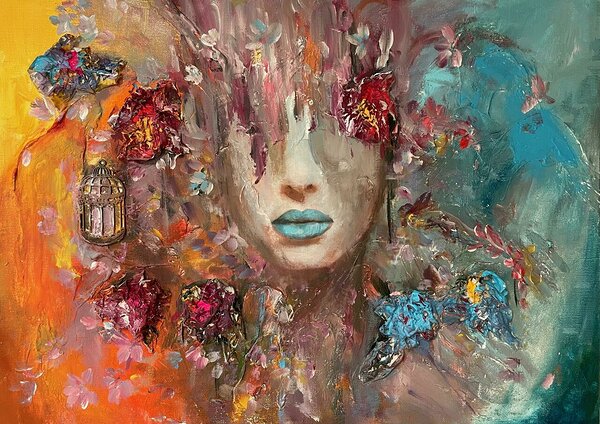 Sound of nature 2022 acrylic on canvas 80x60cm