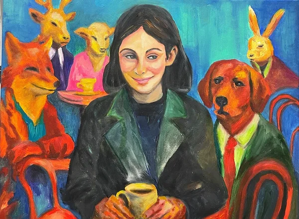 &quot;Koalitsiooniläbirääkimised&quot; 2025 akrüül 80x60cm