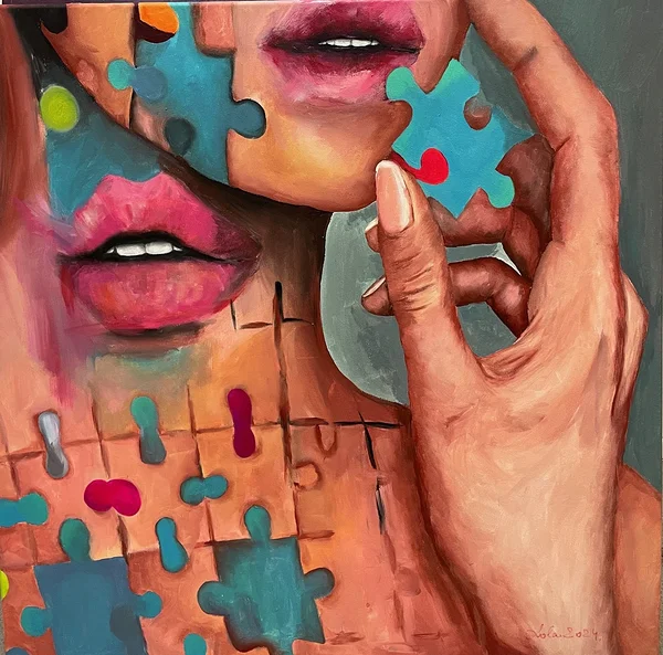 Lõputu otsing 2024 akrüül lõuendil 90x90 cm