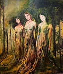 "Kolm korda hüüdsin Su nime" 2026 akrüül 80x90cm