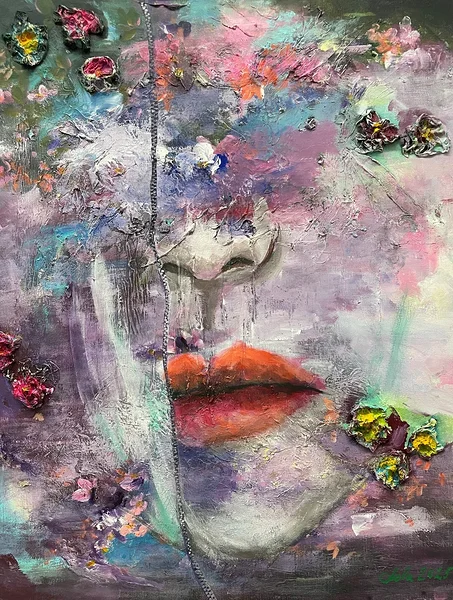 Meeltelukk 2025 akrüül lõuendil 80x100 cm