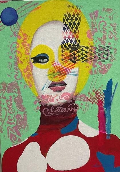 Virtuaalne Vaikus 2024 akrüül lõuendil 50x70cm