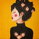 "One Man In My Heart One man in my head" 2026 akrüül 80x80cm