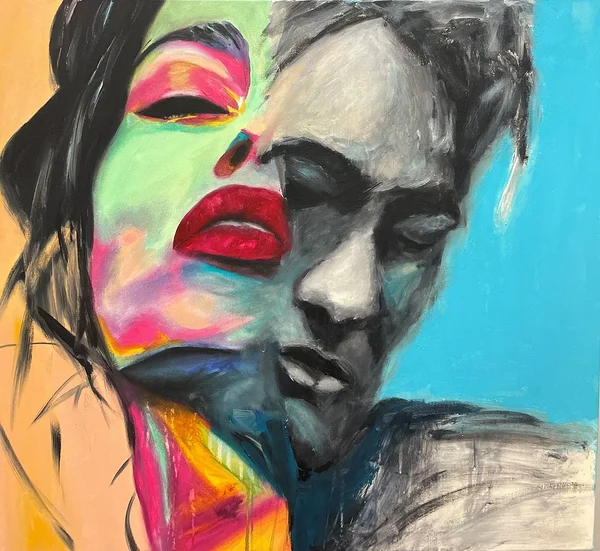 &quot;Seal, kus su varju suudlen&quot; 2025 akrüül 80x90cm 