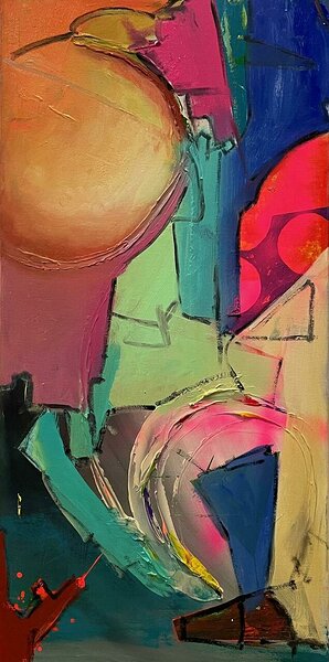 Make Your Dreams A Reality 2023 acrylic on canvas  50x100cm