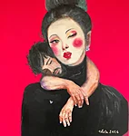 "Too Pretty To Be Normal" 2026 akrüül 80x80cm
