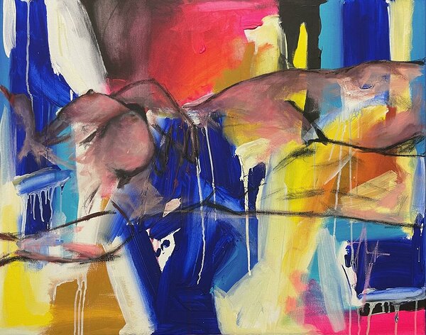 Vormide Dialoog 2024 akrüül lõuendil 80x100cm