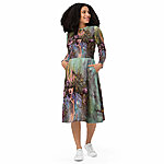 All over print long sleeve midi dress white front 62ee008f101ba