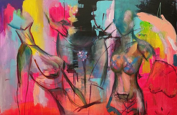 MY BODY, MY CHOICE 2023 acrylic on canvas 120x80cm