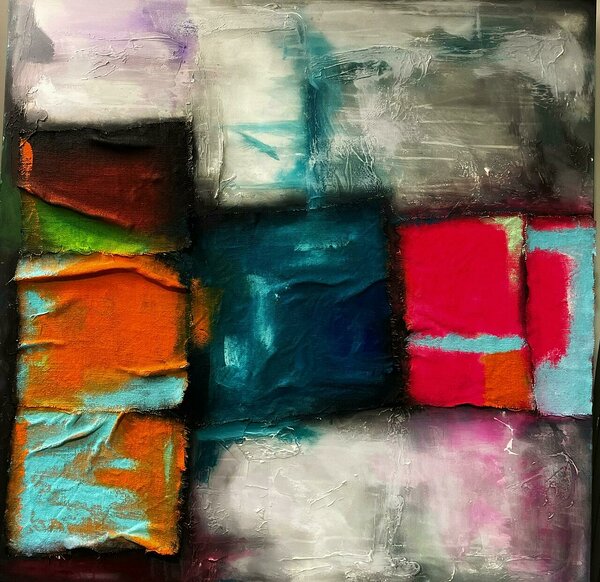 Classy, Sassy and a Bit Bad Assy 2, 2023 acrylic/oil on canvas 120x120cm