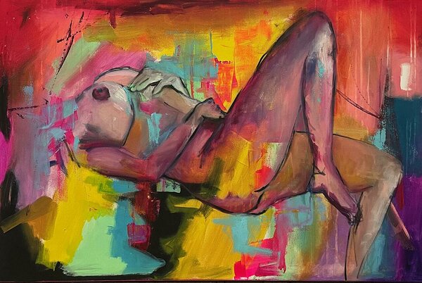 I HATE BRAS 2023 acrylic on canvas 120x80cm