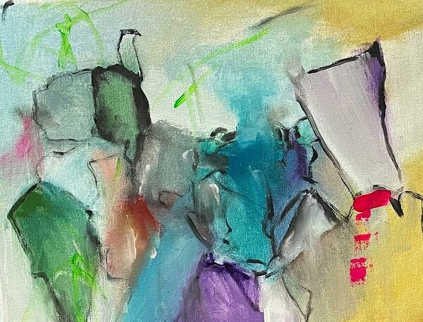 Hi Siri Make My Bed 2023 acrylic on canvas 30x40cm