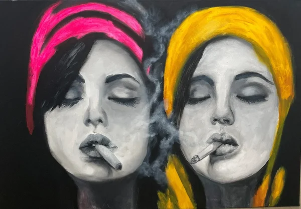 "siis kui me veel rokkisime" 2026 akrüül 70x100cm