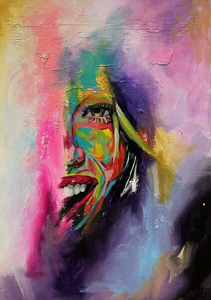 Be A Badass Every Day2 2023 acrylic on canvas 50x70cm