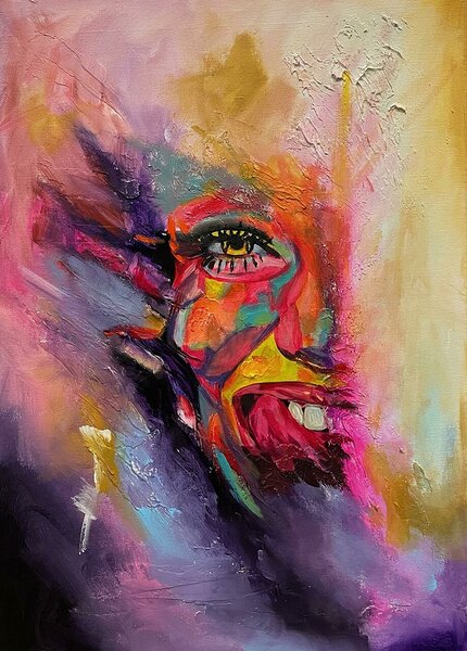 Be A Badass Every Day 2023 acrylic on canvas 50x70cm