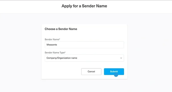 Registering a Sender ID