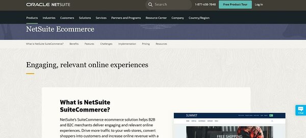 NetSuite SuiteCommerce screenshot