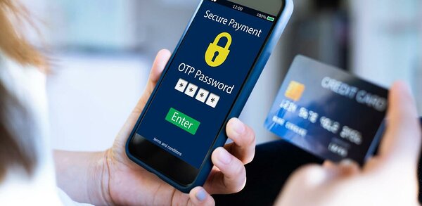 OTP password entered into online banking website