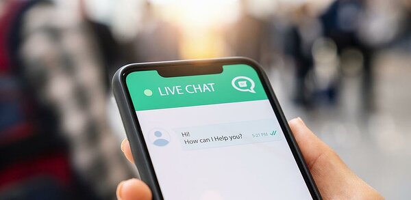SMS chatbot for live chat concept