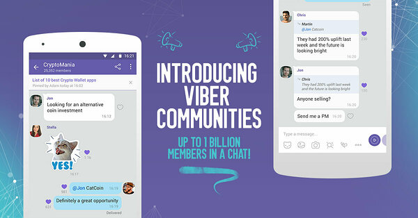 Screeshot from Viber: introducing Viber Communities