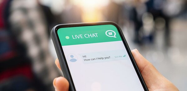 live chat on mobile phone