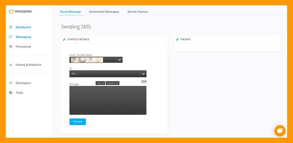 Sending SMS worldwide with Messente