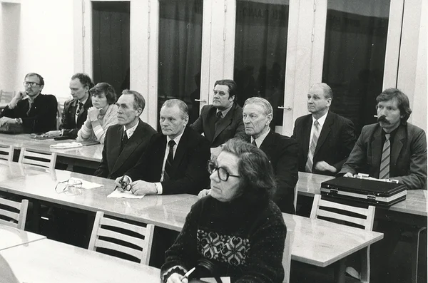 SÜKURi töökoosolek Tallinna Olümpiapurjespordikeskuses (1985). FOTO: Eesti Spordi- ja Olümpiamuuseum