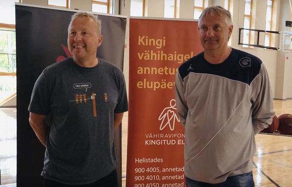 Aivar Kuusmaa ja Gert Kullamäe viskasid vähihaigete toetuseks kolmepunktiviskeid